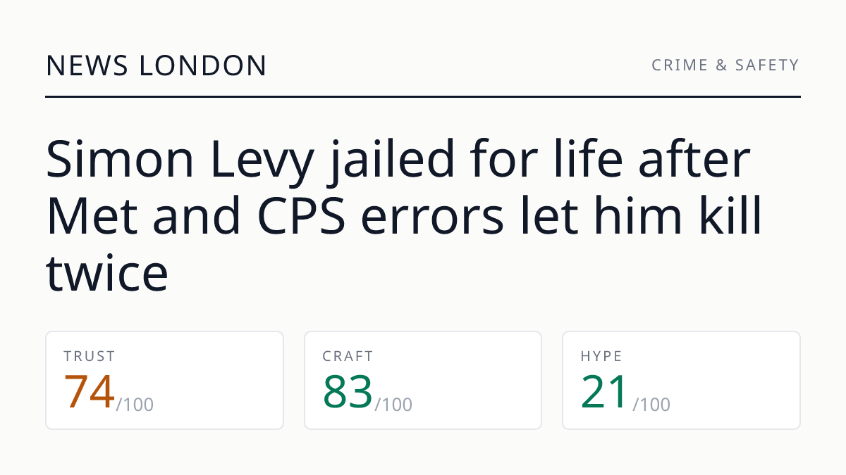 Simon Levy jailed for life after Met and CPS errors let him kill twice
