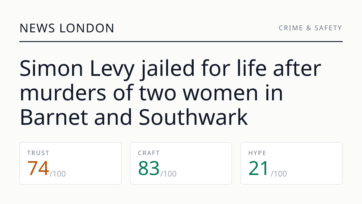 Simon Levy jailed for life after murders of two women in Barnet and Southwark