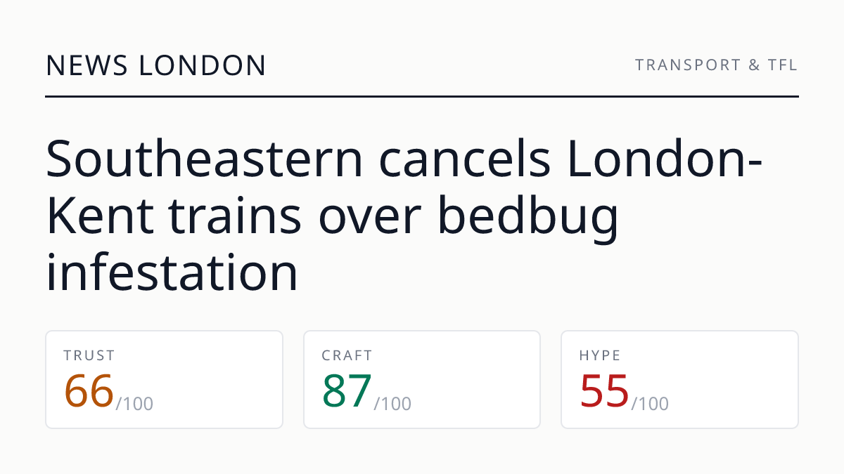 Southeastern cancels London-Kent trains over bedbug infestation