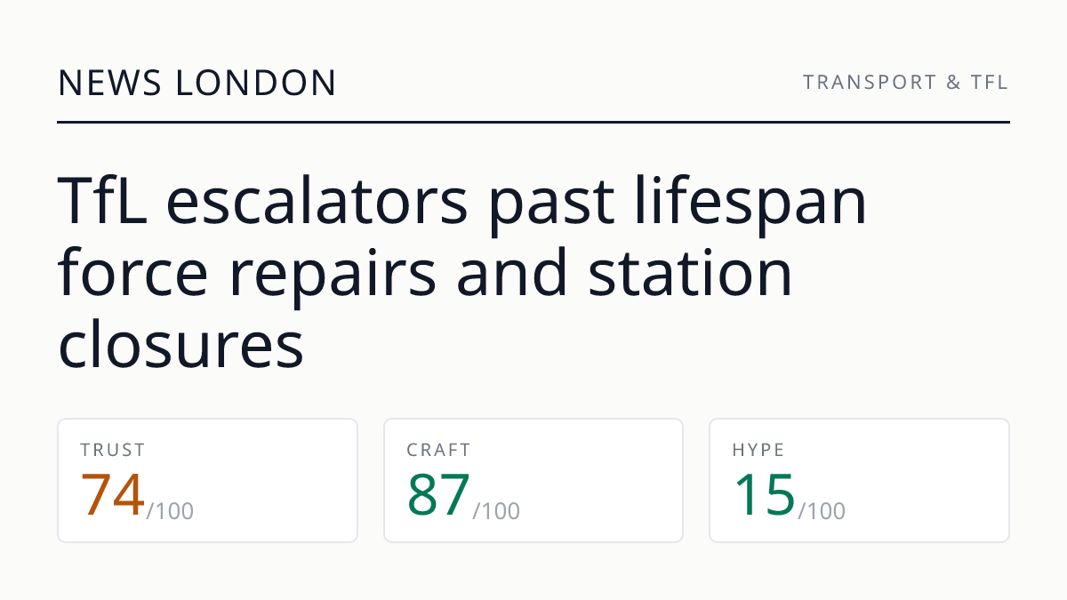TfL escalators past lifespan force repairs and station closures