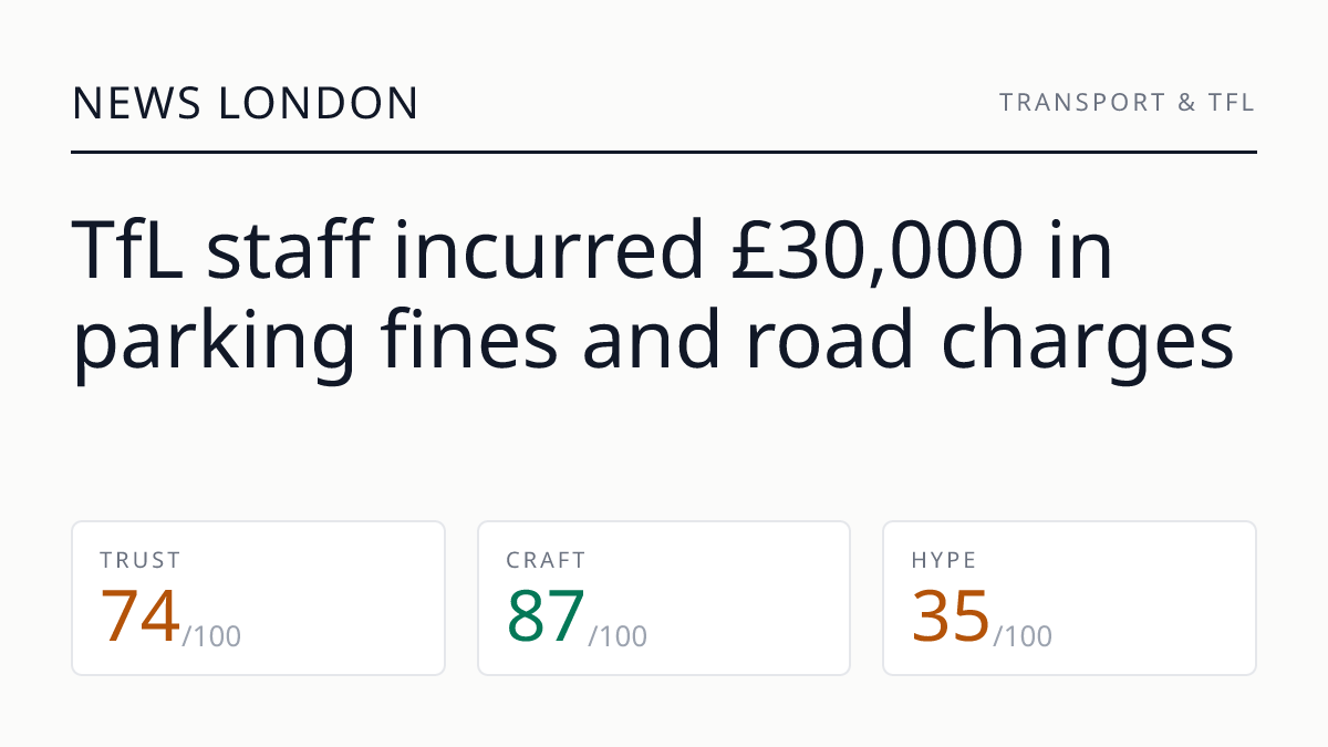 TfL staff incurred £30,000 in parking fines and road charges