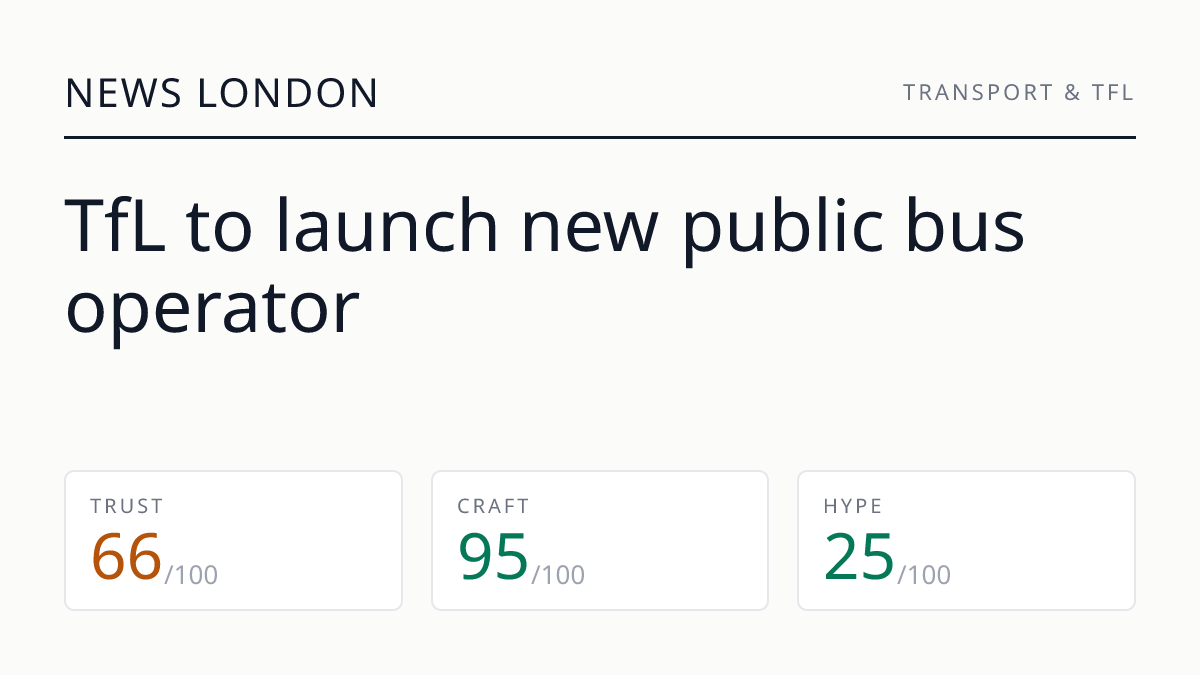 TfL to launch new public bus operator