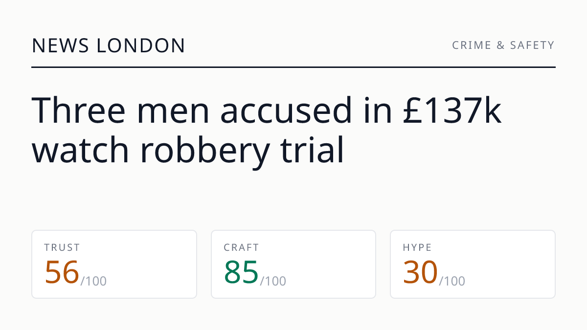 Three men accused in £137k watch robbery trial