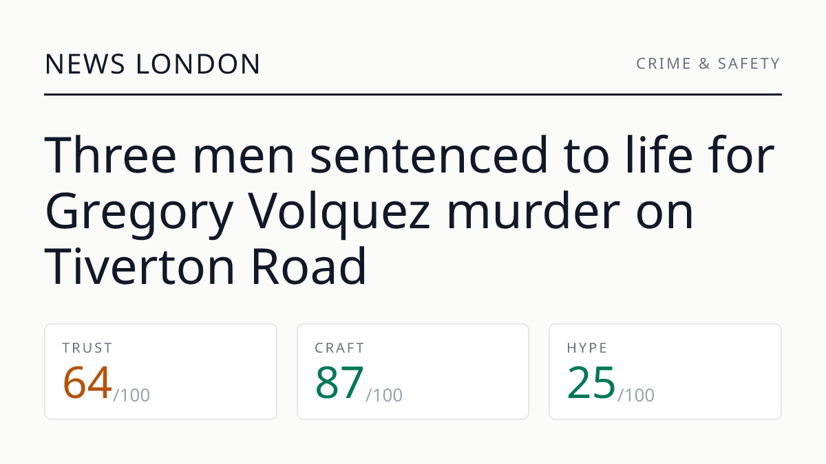 Three men sentenced to life for Gregory Volquez murder on Tiverton Road