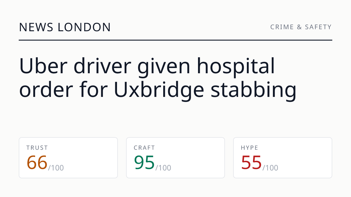 Uber driver given hospital order for Uxbridge stabbing