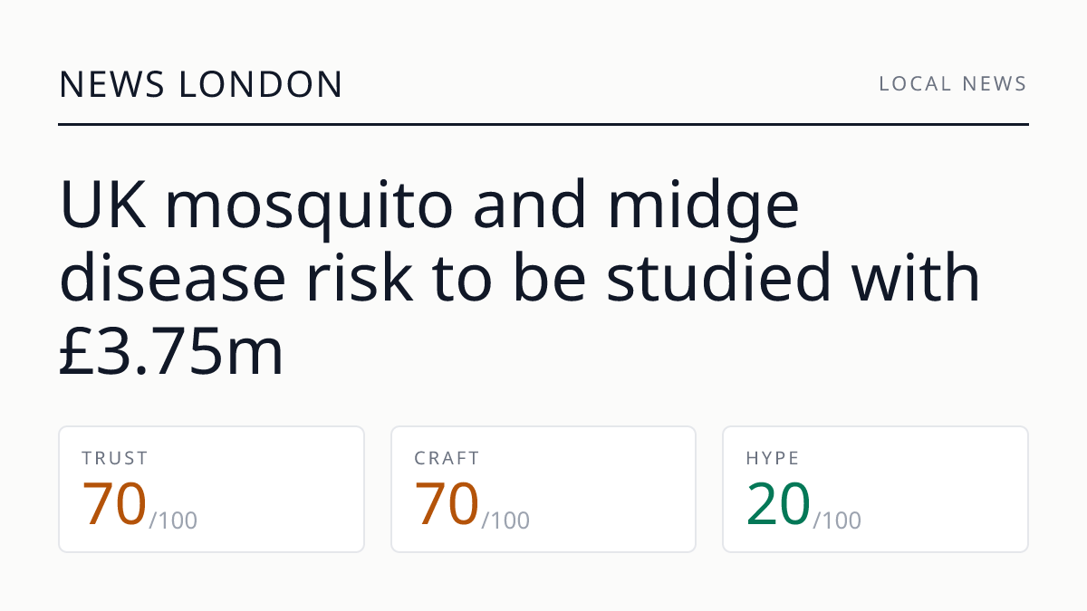 UK mosquito and midge disease risk to be studied with £3.75m