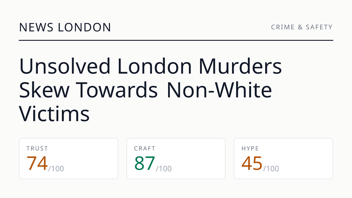 Unsolved London Murders Skew Towards Non-White Victims