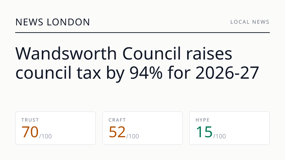 Wandsworth Council raises council tax by 94% for 2026‑27