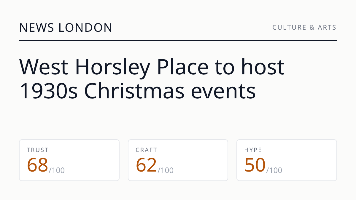 West Horsley Place to host 1930s Christmas events