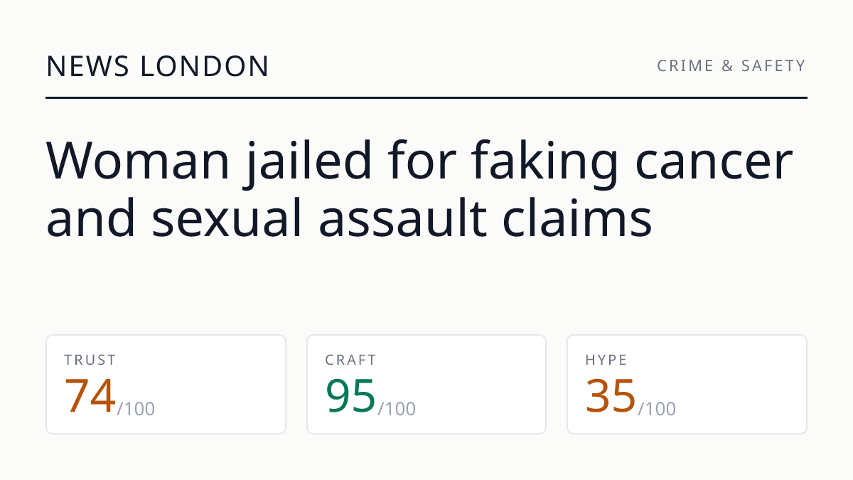 Woman jailed for faking cancer and sexual assault claims