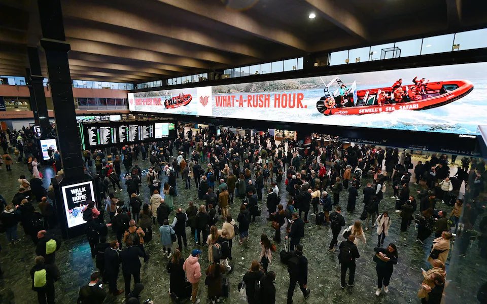 Euston Station’s Ad-Filled Screens Cause Confusion Among Commuters